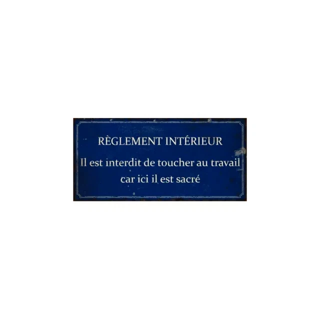Plaque métallique humour cuisine - France