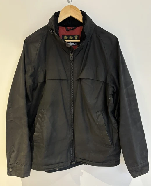 BARBOUR DOLGO WAX Jacket Xxl 2Xl Mens Authentic Hooded Vented