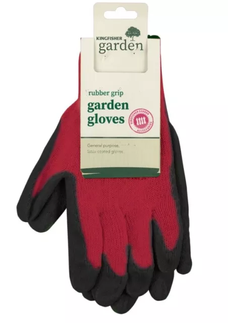 Kingfisher Large All Purpose Rubber Strong Grip Gardening Agriculture Gloves