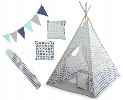 Tipi GRANDE TENTE INDIEN CABANE ENFANT TIPI JEU JOUET JARDIN BOIS TRANSPORTABLE 671 
