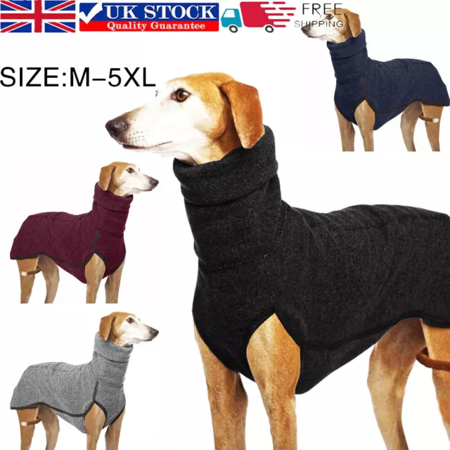 Pet Dog Winter High Collar Jumper Sweater Greyhound Whippet Clothes Lurcher Coat