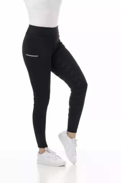 Damen Reiter Reitleggings Silikon Vollbesatz AGADIR Riding World schwarz 32-44