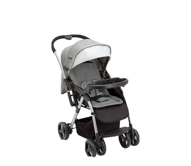 Jeep Stroller Unlimited Reversible Handle Adjustable Grey Tweed Brand New