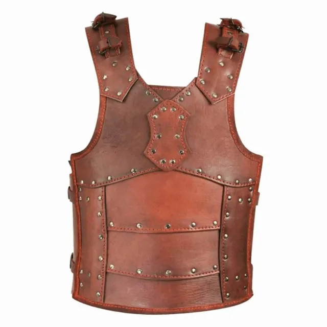 Medieval breastplate Archer Roman leather Body Chest Armor color Brown Viking