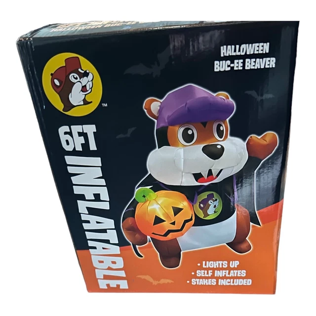 BUCEE’S 2023 BEAVER Vampire Pumpkin Halloween 6 Foot Inflatable 108.