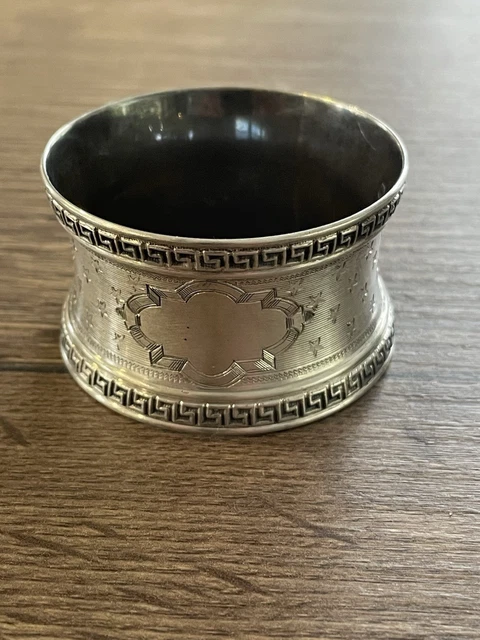 Rond De Serviette Ancien En Argent Massif – 19 Grammes – Élégant Et Authentique