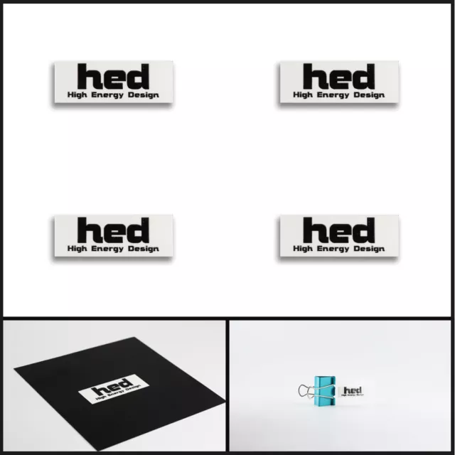 4pcs hed logo badge 3D Sticker Decal DIY 46mm(1.81")X17mm(0.66")