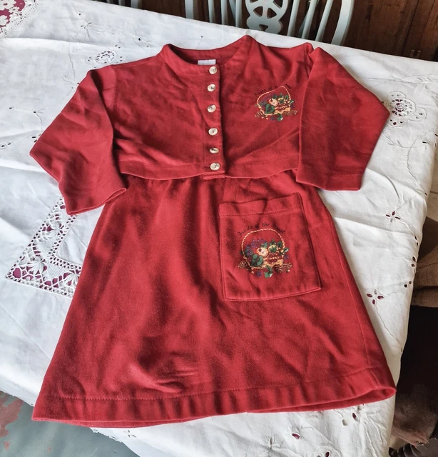 Gonna e top/giacca vintage 19080 ragazza inverno borgogna età 6 (116/122)