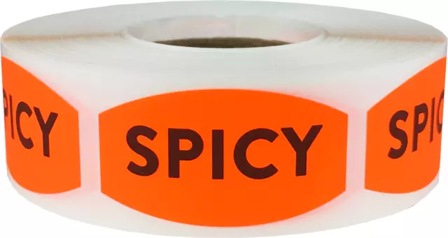 Spicy Grocery Market Stickers, 0.75 x 1.375 Inches, 500 Labels on a Roll