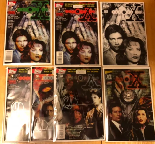 the X-FILES topps comics LOT Signed By Charlie Adlard 1st Print Ashcan