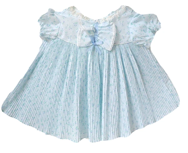 VTG BABY GIRLs ACCORDIAN PLEATED DRESS  FOR PLAYPAL DOLL TOO