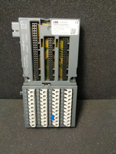 ABB TU515 B0 1SAP212200R0001 I/O Terminal Unit, 24VDC, Screw Terminal