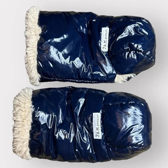 7 am Enfant WarmMuffs HM200 navy faux fur stroller accessories stroller gloves