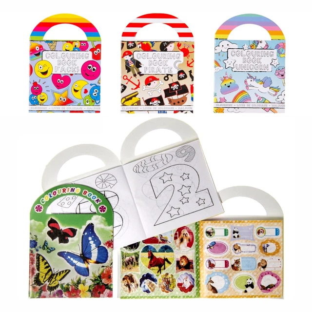 48 Malbücher Set mit Sticker für Kinder Malbuch Mitgebsel Ausmalbuch Mitbringsel