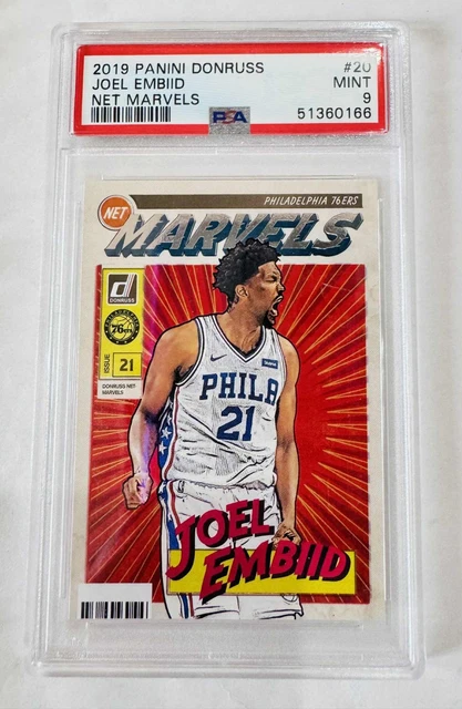 JOEL EMBIID 2019-20 Panini Donruss Net Marvels Insert PSA 9 Graded