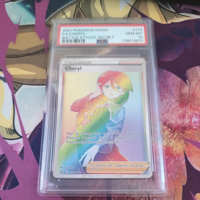 CHERYL FULL ART Trainer Pokemon Card 159/163 - Battle Styles - RARE MINT  17.00 - PicClick UK