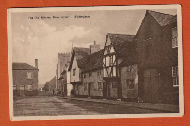 1928 Postcard, Old Houses, Rose Street, Wokingham
