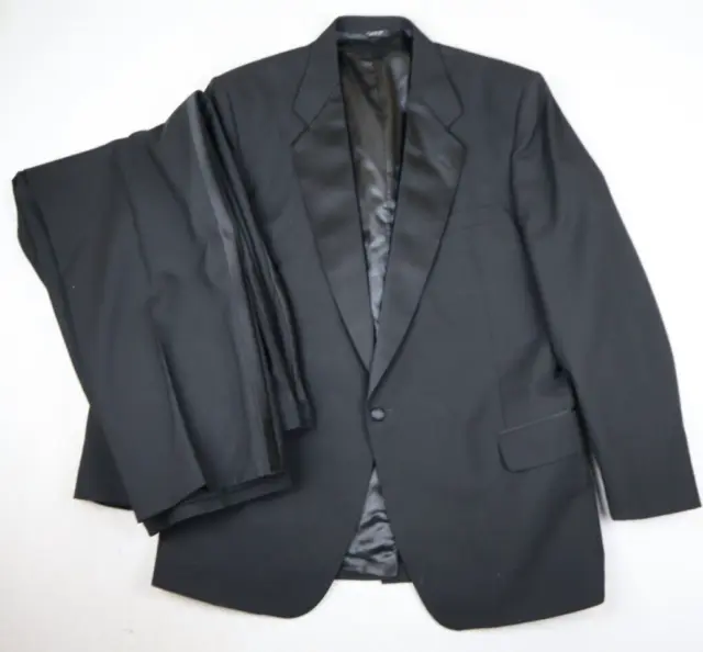 Men's Black Formal Tuxedo - Size 44L, Pants Adjustable 39, 40, 41 X 31