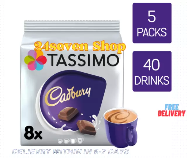 TASSIMO Milka Hot Chocolate 8 T DISCs (Pack of 5, Total 40 T DISCs