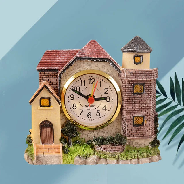Reloj Moderno Estilo Moderno Dibujos Animados Castillo Alarma Cristal Bola Caja de Música
