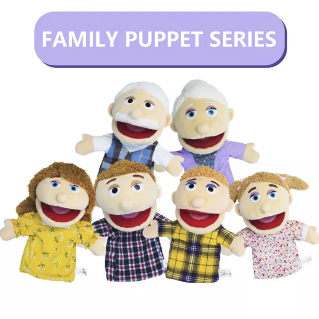 Family plush hand puppets family puppet doll kid children toy glove