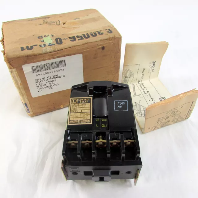 NEW Square D 8501GD0-22Y12-1-48VDC Electromagnetic Relay 48VDC 150Ω 10A
