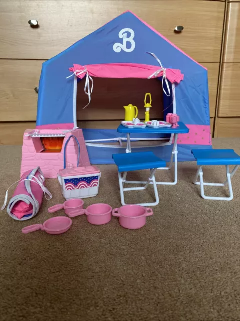 Vintage Barbie 1991 Mattel Camping Set playset