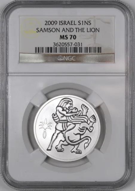 2009 Israel S1NS Samson and the Lion - NGC MS70 -