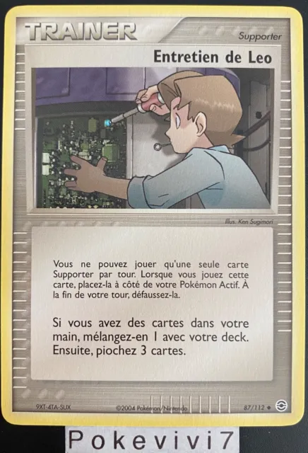 Carte Pokemon ENTRETIEN DE LEO 87/112 Bloc EX Rouge Feu Vert Feuille FR NEUF