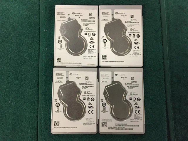 Seagate 1 TB Sata 2.5" Mobile Hard Disk Drive ST1000LM035 (lot of 4) Formatted