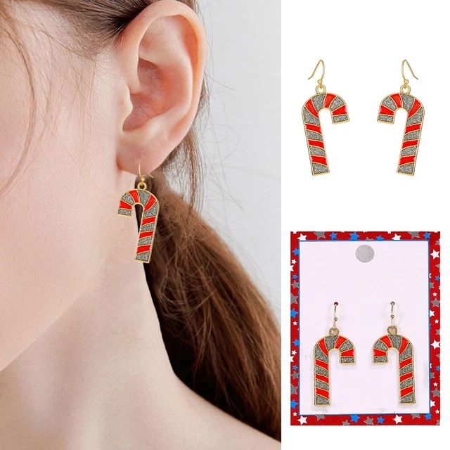 Rainbow Earrings Christmas Snowflake Earrings Christmas Earrings Alloy Fun
