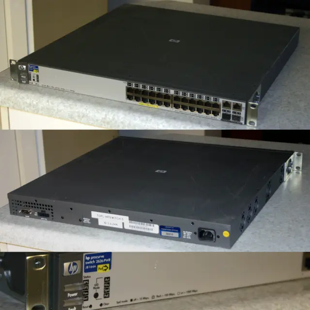 HP Procurve 2626 - PWR managed PoE switch, J8164A 24 ports + 2x Dual Personality