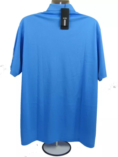 ADIDAS MENS POLO Shirt XL X-Large ClimaLite GL Memorial Classic SS Blue ...