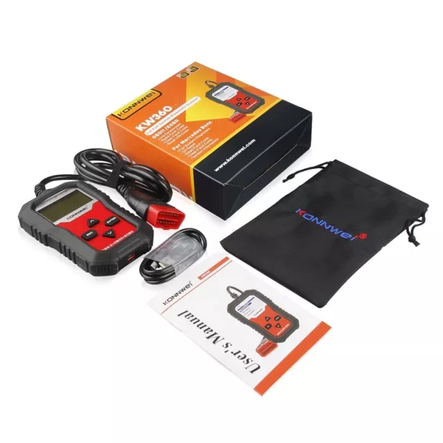KONNWEI KW360 OBD2 Car Scanner for Mercedes-Benz Full Systems Diagnostic Tool