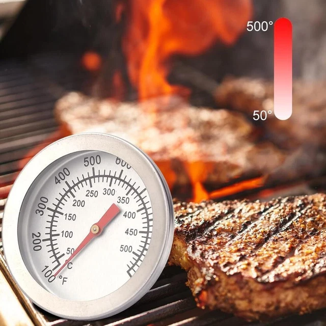 Termometro Acciaio 50-500°C Termometro Per Barbecue Mokutan Kamado - Misuratore Temperatura Da 50 A 500°C, Acciaio, Facile Da Pulire E Antiruggine Termometro Per Kamado Barbecue - Foto 10