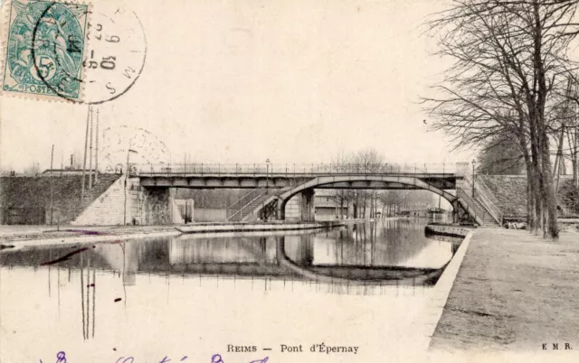 *7137 cpa Reims - Pont D'Epernay