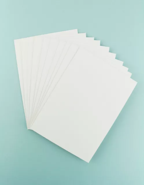 Pure White Mount Backing Board Card 1.25mm Thick 3x3" - 12x36" 10, 15 & 20 Packs