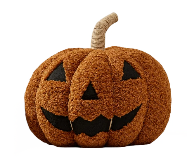 NUEVO Almohada Lanzar Cerámica JACK-O-LANTERN CALABAZA Halloween 2022 Lanzar Nueva con Etiquetas