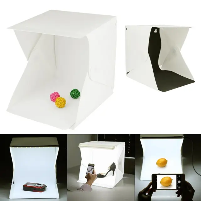 Moving LED Light Room Photo Studio Photography Lighting Tent Backdrop Cube Box a