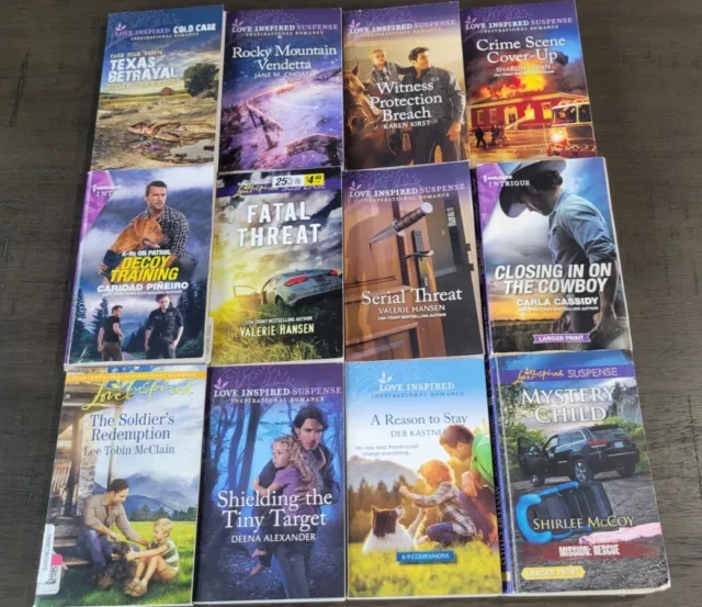 Love Inspired Suspense Inspirational Romance Books Lot of 12 Harlequin