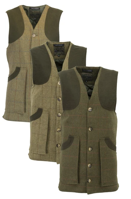 Walker & Hawkes Men's Derby Tweed Shooting Jacket - Forest Green, Waterproof, Made In UK