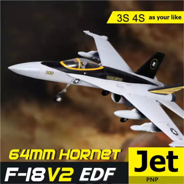 NEW FMS F-18 F18 Vigilantes V2 PNP RC PLANE EDF JET 64mm DUCTED FAN EPO FOAM