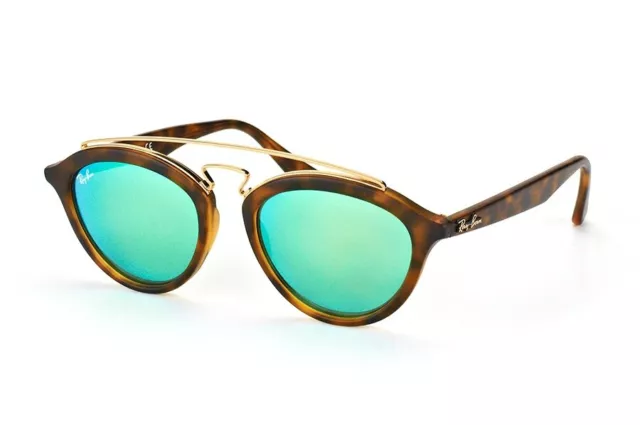 Ray-Ban Unisex Sunglasses RB4257 6092/3R Matte Havana Round Green Mirror 49mm