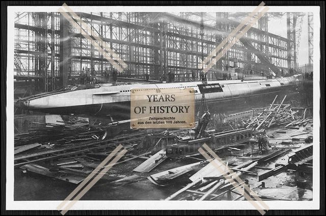 FOTO 1.WK WELTKRIEG 19141918 Unterseeboot UBoot U 120 im Bau