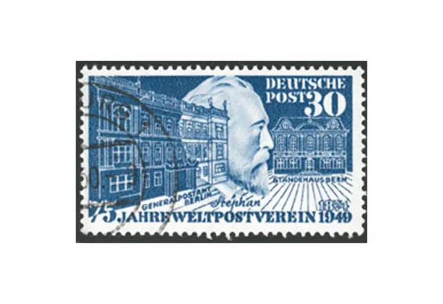 Briefmarke BRD 75 Jahre Weltpostverein 1949 Michel-Nr. 116 gestempelt