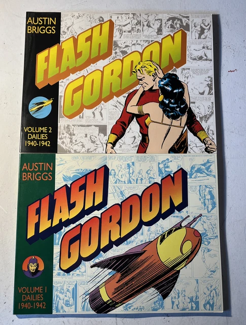 Flash Gordon Austin Briggs 1992 Volume 1 & 2 Dailies 1940-1942 Kitchen Sink