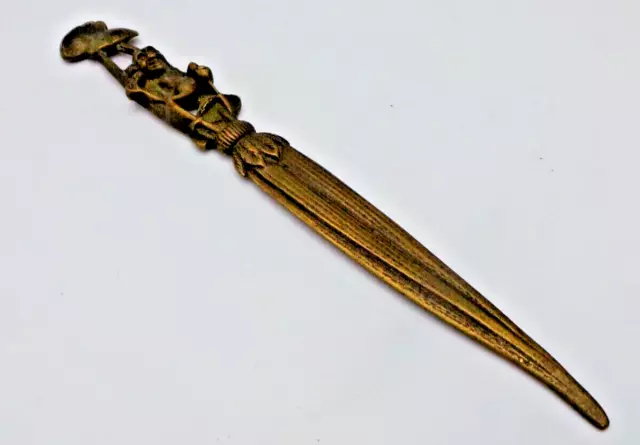 Dartmoor Pixie  Mushrooms Bronze Antique Dartmoor Pixie Letter Opener