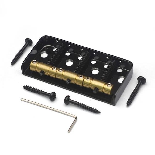 6 Strings Guitar Short Telecaster Bridge Brass Saddles For Tele Guitar Chrome