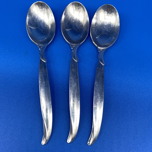 1847 Rogers Brothers IS Dinner Soup Spoon Flair Silverplate 3 Piece 6.75” 1956