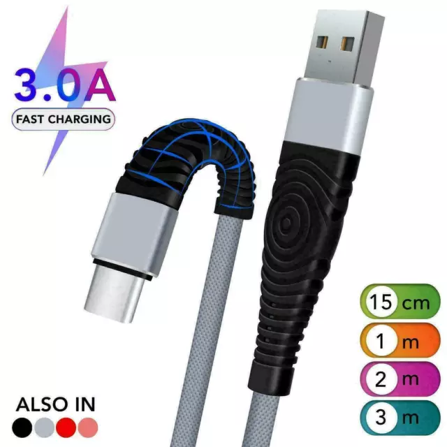 Fast Charger For Samsung Galaxy S24 S23 S22 S21 Type C USB-C Data Charging Cable 2